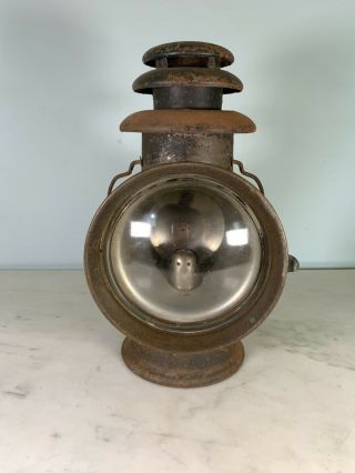 Antique Dietz Driving Oil Lamp Patent Nov 1890 Early Automobile Lantern
