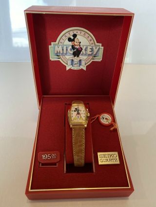 Vintage 1987 Seiko Quartz Mickey Mouse 60 Year Anniversary Watch
