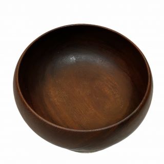 Vintage Kay Bojesen Danish Teak 10” Wood Mid Century Modern Bowl