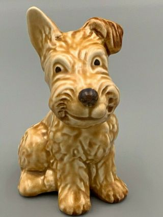 Sylvac Vintage Very Unusual Sitting Terrier Dog.