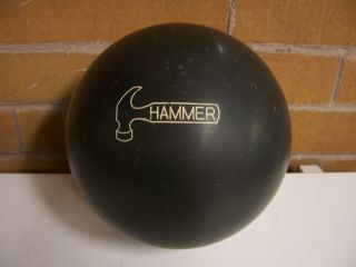 Vintage 16 Lb Hammer Bowling Ball Black Never Been Drilled Serial No.  Obo38077