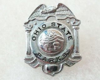 Vintage Obsolete Ohio State Parks Hat Badge - Warden Ranger