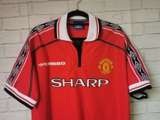 Manchester United 1998 - 2000 Home Umbro Vintage Football Shirt - Large 2