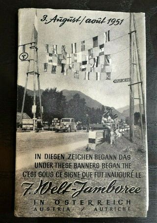 Vintage 1951 Bsa Boy Scout 7th World Jamboree Osterreich Austria Photo Folio