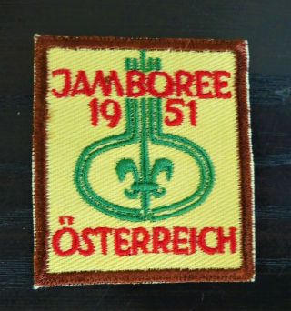 Vintage Boy Scouts Of America Bsa 1951 Jamboree Osterreich Austria Patch