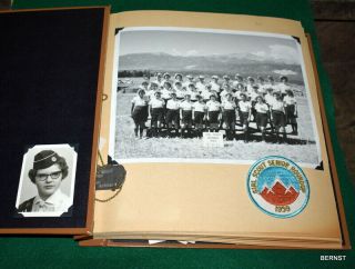 1959 Girl Scout Senior Roundup Scrapbook - 53 Pages Photos & Clippings Plus