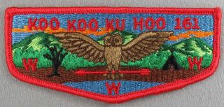Oa Koo Koo Ku Hoo Lodge 161 S4 Flap Red Bdr.  Piedmont Area [tk - 679]