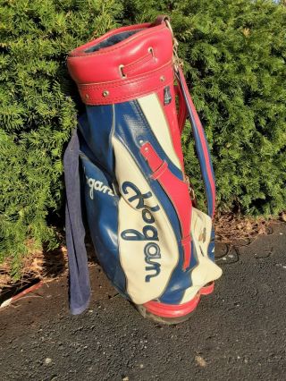 True Vintage Ben Hogan Golf Bag Red White Blue Golf Cart Bag