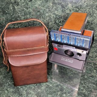 Polaroid Sx - 70 Land Camera W/ Leather Case Vtg Collectable -