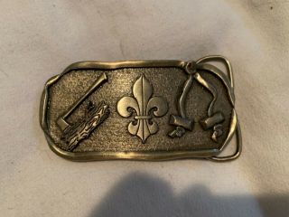 Boy Scout Belt Buckle Rare Designed By Bob Colclough,  Commissioner Modoc 1981