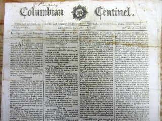 1792 Newspaper W Thomas Paine Letter & Report Of Simon Girty In Nw Indian War