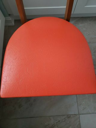 1 Vtg MCM Mid Century Modern 1960s Stakmore Wooden Folding Chair Orange Maple 3