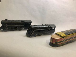 Vintage Marx Set Of 3 Train Engines Toys