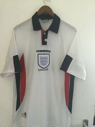 Vintage England 1998 world Cup Home Football Shirt SIZE XL 2