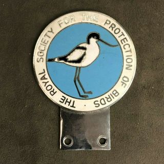 The Royal Society For The Protection Of Birds Enamel Car Badge Emblem