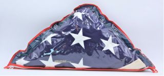 Official U.  S.  Veterans Internment American Flag - Triangle Folded In Zip Case