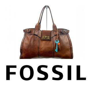 Fossil Long Live Vintage 1954 Large Brown Leather Tote Weekender Reissue