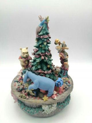 Disney Store Winnie The Pooh Music Box Christmas Wish List Musical Piglet Rare