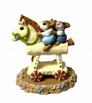 Wee Forest Folk: “mousey Express” Rocking Horse,  Collectible,  1993,  M - 65