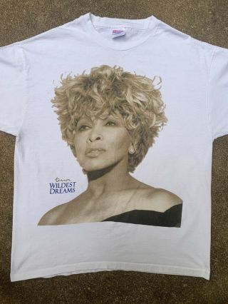 Vintage 90’s Tina Turner Wildest Dreams Tour Tee Shirt Band Rap Tee Xl White