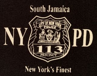 NYPD York City Police SweatShirt Sz L Queens Finest NYC 2