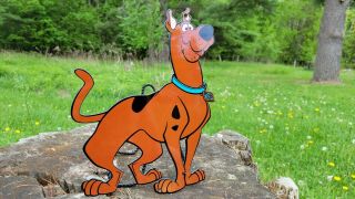 Vintage Old Scooby - Doo Dog Cartoon Character Porcelain Metal Gas Station Sign