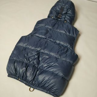 Vintage Polo Ralph Lauren M Expedition Down Vest Puffer Blue Hooded 2