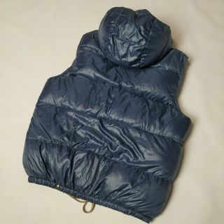 Vintage Polo Ralph Lauren M Expedition Down Vest Puffer Blue Hooded 3