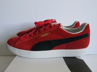 Puma Suede Vintage Made In Japan Sz 12 Retro High Risk Red Navy Clyde 38053702