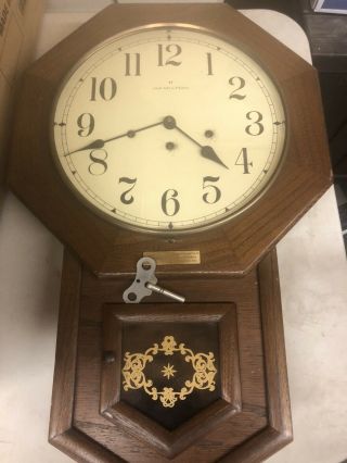 Vintage Hamilton Westminster Chime Head Master Regulator Wall Clock