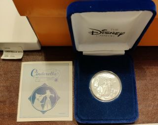 Cinderella 45th Anniversary One - Troy Ounce.  999 Fine Silver Medallion