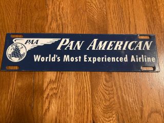 Vintage Pan American Metal Sign Paa Pan Am