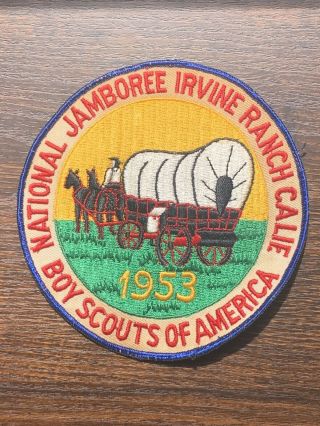 Vintage Boy Scout Scouts 1953 National Jamboree Irvine Ranch Large Patch Bsa