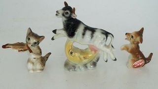 Vintage Bone China Hey Diddle Cow Moon Cat Fiddle Dog Nursery Rhyme Japan