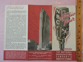 1932 Nbc National Radio City Studio Broadcasting Company Tour Brochure Nyc