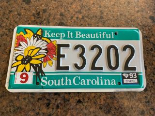 South Carolina Keep In Wildflowers License Plate
