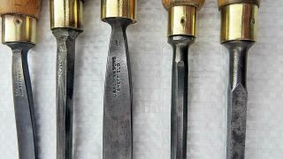 Vintage Selection of 16 Quality Wood Carving Tools,  all by good Makers Old Tool 2