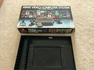 Vintage Atari 2600 Console Box Only With Video Game Organizer