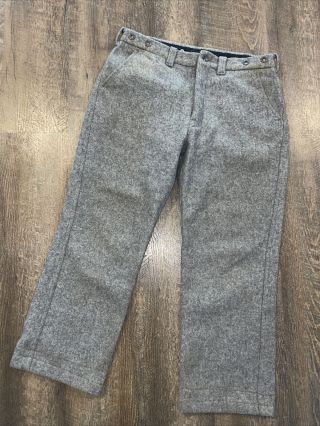 Vintage Cc Filson Gray Wool Hunting Pants Mens Sz 36