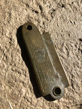 1930s Indian Motorcycle Advertising Key Chain Antique Vintage Knife Box Cutter 3