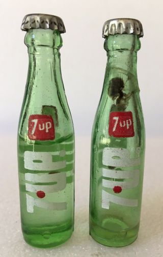 Vintage Miniature Coca - Cola case w/ Miniature Bottles Wink,  RC,  Pepsi,  7 - up 3