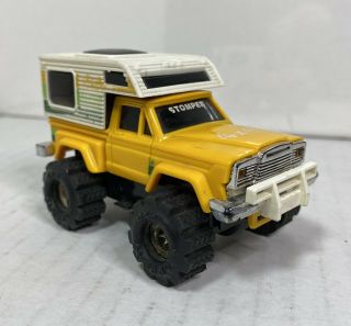 Vintage Schaper Stomper Workhorse Jeep Honcho With Camper Battery Op Classic Toy