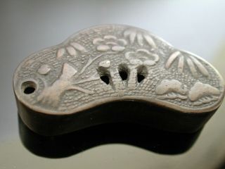 Antique Japanese Bronze Suiteki Water Dropper Meji Period Calligraphy Miniature