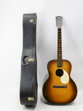 Vntg Airline Acoustic Guitar For P&r W/ Case