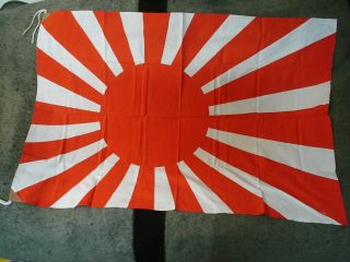 Post Wwii Japanese Navy (sdf) Rising Sun Flag,  Cotton,  50x34
