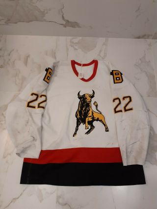 Ohl Belleville Bulls Vintage Game Worn White Jersey 22 Reja Wash Capitals