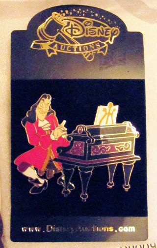 • Disney Pin • Neverland / Peter Pan • Captain Hook At Piano • Rare •