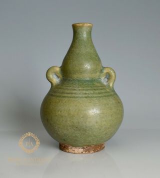 Antique Chinese Pottery Celadon Glaze Bottle Vase