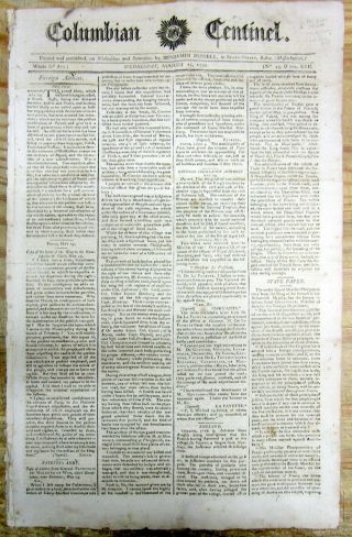 Best 1792 Newspaper Early Ohio Settlement Company,  Kentucky Indian Blue Jacket