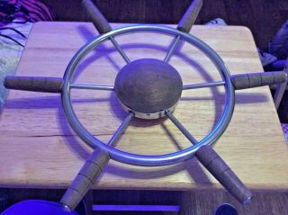 Vintage Chris Craft Boat Steering Wheel 6 Spoke